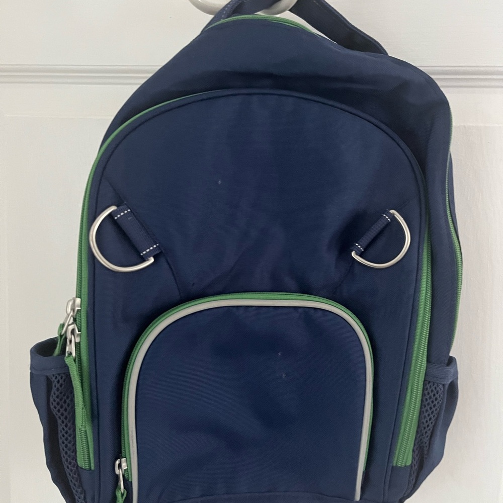 Navy and Green Kid’s Pottery Barn Backpack